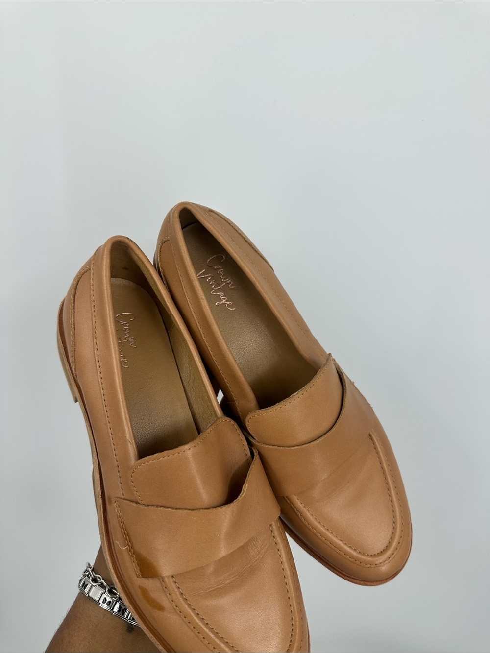 Crown Vintage Brown Loafers Shoes Woman's Size 7.5 Preppy Academia - Picture 7 of 11